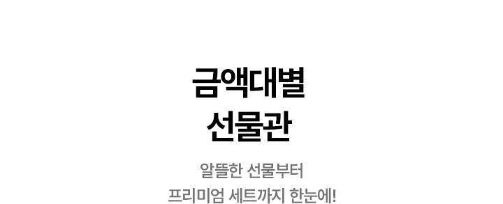 금액대별 선물관