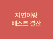 자연이랑 베스트 결산