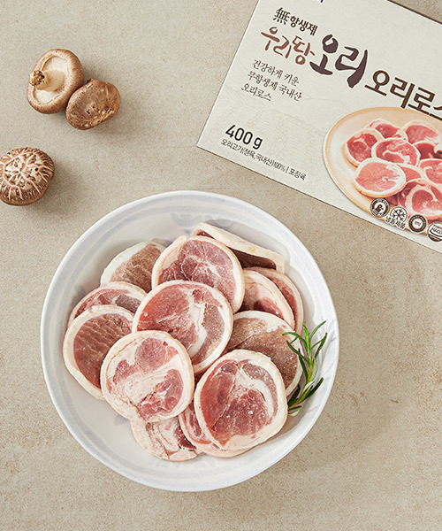 [다향] 무항생제 냉동 오리로스 400g