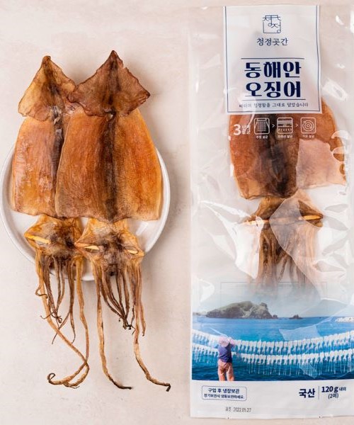 동해안 건오징어 120g(2미)