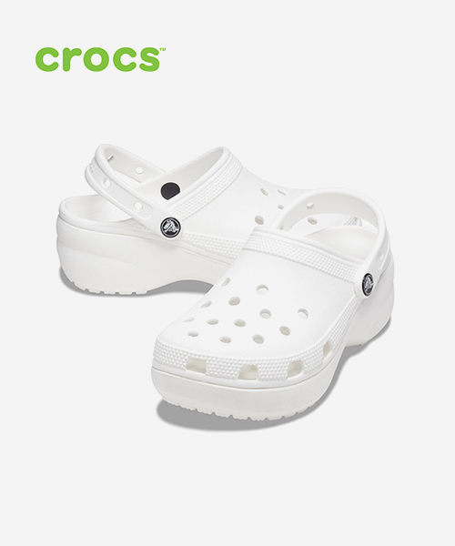[크록스] 클래식 플랫폼 클로그 여성샌들 206750-100 W4