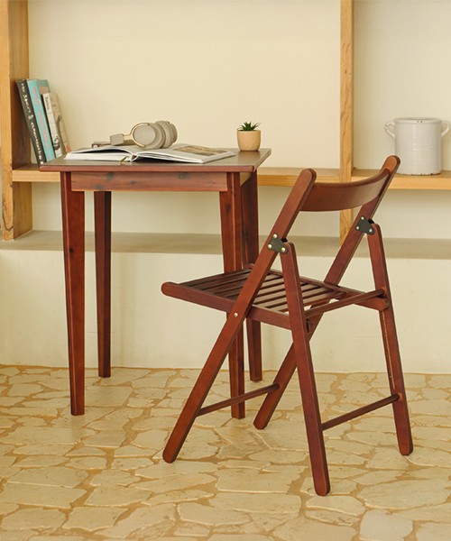 [하우스레시피] 에이든 티크 접이식 의자_브라운