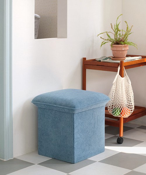 [하우스레시피] 포그니 투웨이 수납 스툴_화이트