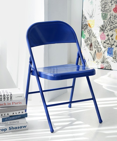 [하우스레시피] 듀코 접이식 철제 의자_블랙