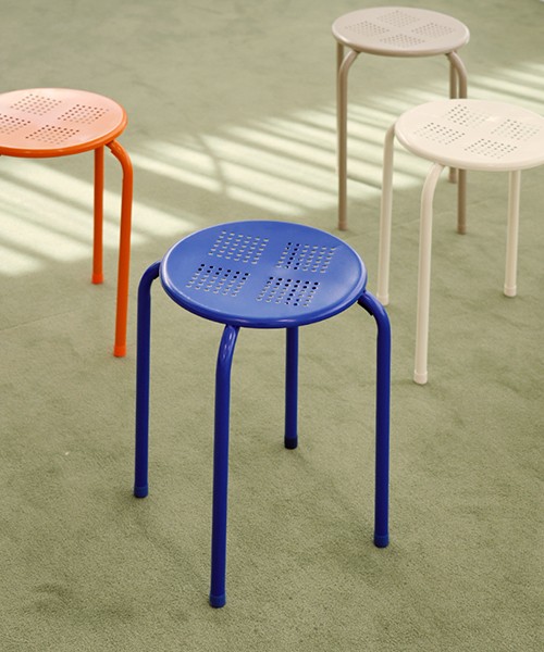 [하우스레시피] 듀코 철제 스툴_블랙