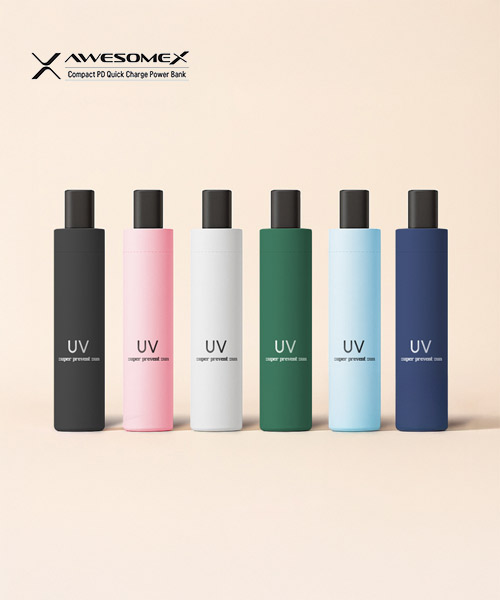 [어썸엑스] UV차단 3단 수동 암막 파스텔 양우산_스카이블루