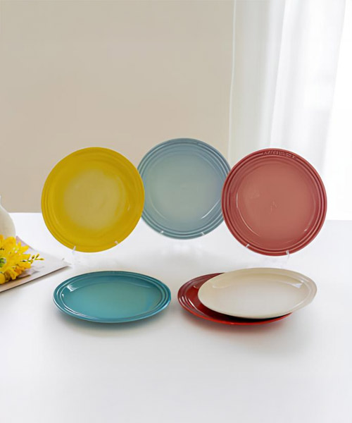 [르크루제] 원형접시 27cm 로즈쿼츠