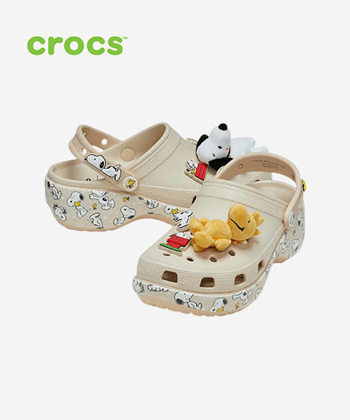 [크록스] 피너츠 클래식 플랫폼 클로그 멀티 212118-90H W5