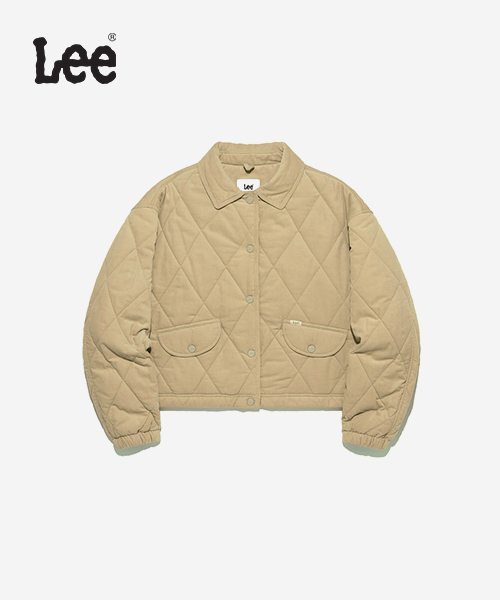 [LEE] 퀼팅 크롭 자켓 블랙 여성 B1 LE2503JK61 BE S