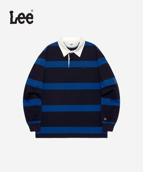 [LEE] 스트라이프 럭비 티셔츠 공용 B1 LE2503LT10 NA S
