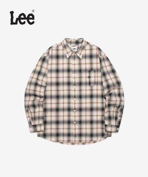 [LEE] 로코 포켓 체크 셔츠 공용 B1 LE2503SH02 BE S