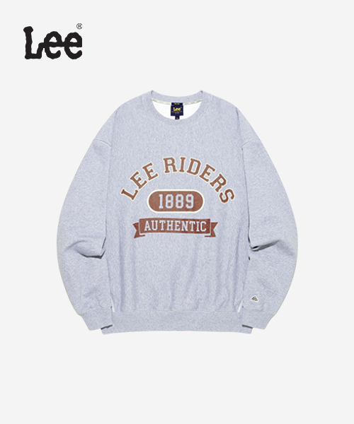 [LEE] 어센틱 맨투맨 상의 공용 B1 LE2503CR04 GR S