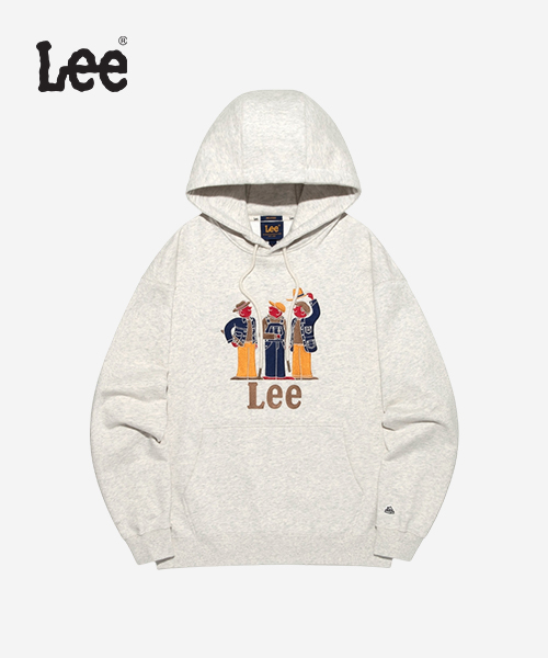 [LEE] 브라더스 자수 후드 티셔츠 공용 B1 LE2503HD09 OT S