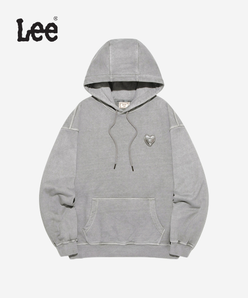 [LEE] 피그먼트 스몰 캔톤 그래픽 후드 티셔츠 B1 LE2503HDA1 GR S