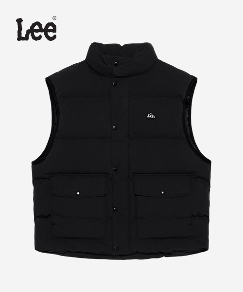 [LEE] 포켓 패딩 베스트 공용 B1 LE2504VT02 BK S