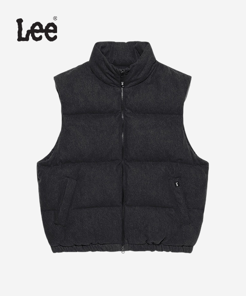 [LEE] 워싱 데님 패딩 베스트 공용 B1 LE2504VT03 BK S