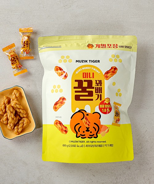 [무직타이거] 미니꿀꽈배기 400g