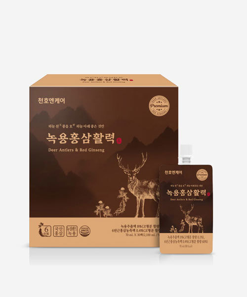 [천호엔케어] 녹용홍삼활력 70ml*30팩