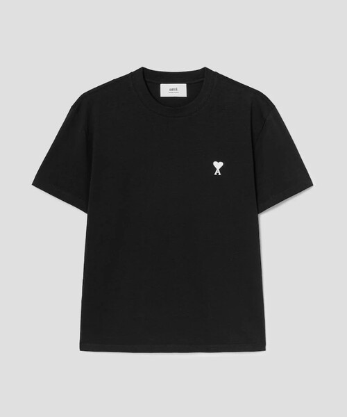 [아미] 리미티드에디션 화이트하트/블랙하트 반팔티_화이트(블랙로고) XL
