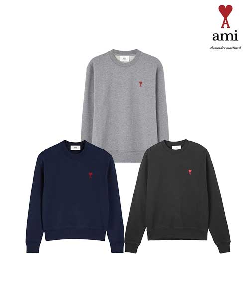 [아미] 스몰로고 맨투맨_블랙 S