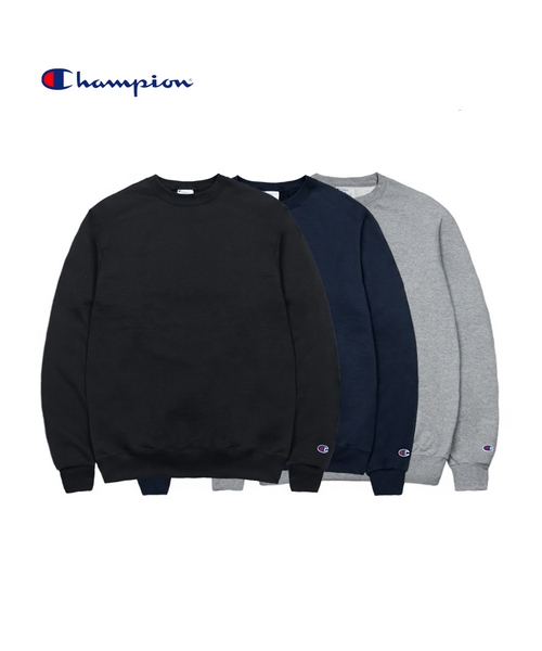 [챔피언] 파워블렌드 플리스 크루넥 스웨트셔츠 맨투맨 S600 블랙 L