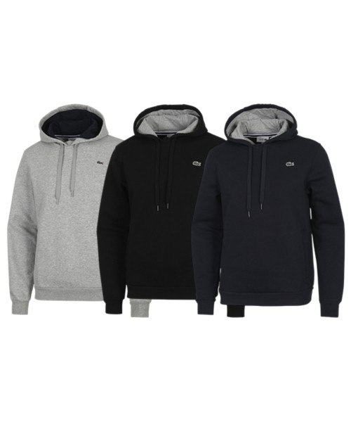 [라코스테] 플리츠 후드티 레귤러핏_블랙 XS