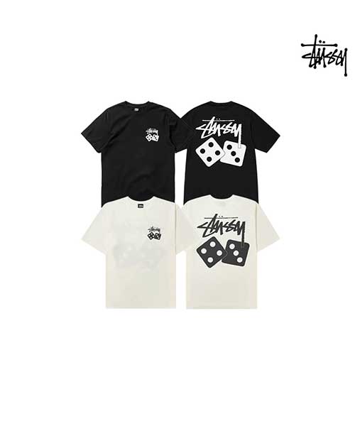 [스투시] 다이스 반팔 티셔츠 크림_S