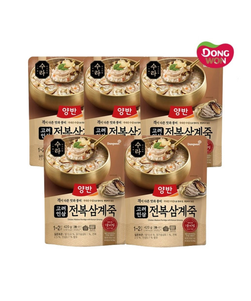 [동원] 양반 수라 고려인삼 전복 삼계죽 420g X 5봉